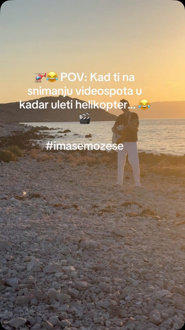 🚁😂 POV: Kad ti na snimanju videospota u kadar uleti helikopter… 😂🎬